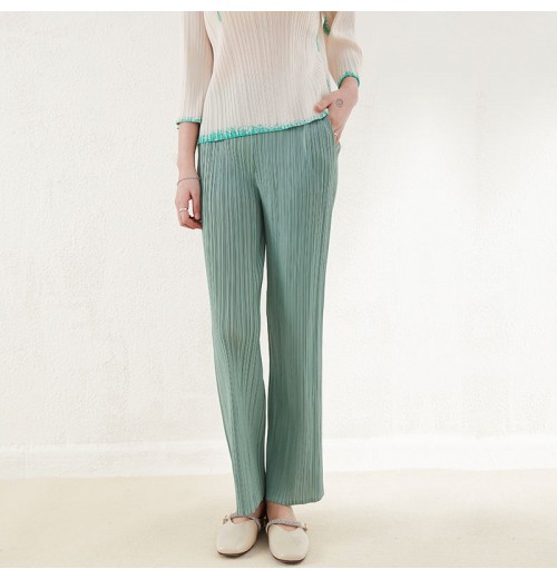 Miyake pleated Top selling summer loose pants pleated women casual pants women's pants & trousers